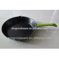 2016factory sell hot sale color enamel coating cast iron fry pan/skillet